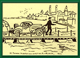 Le pont de Bénarès Alain Daniélou Encre sur papier, 1936
