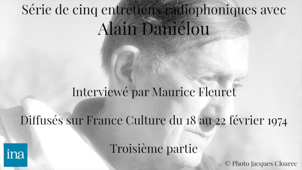 Alain Daniélou sur France Culture