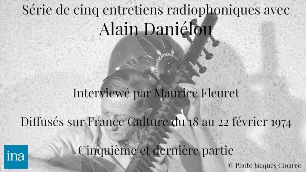 Alain Daniélou sur France Culture